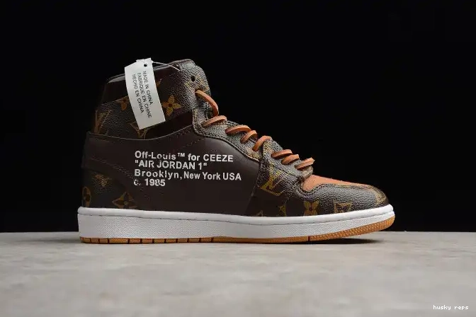 Cheap Husky Off-Louis Air x AQ0818-158 OW Jordan 1 AJ1 0505